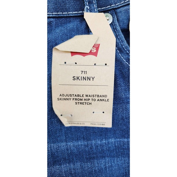 Girls Levi's 711 Skinny Medium Wash Jeans Size 16 - Picture 4 of 6